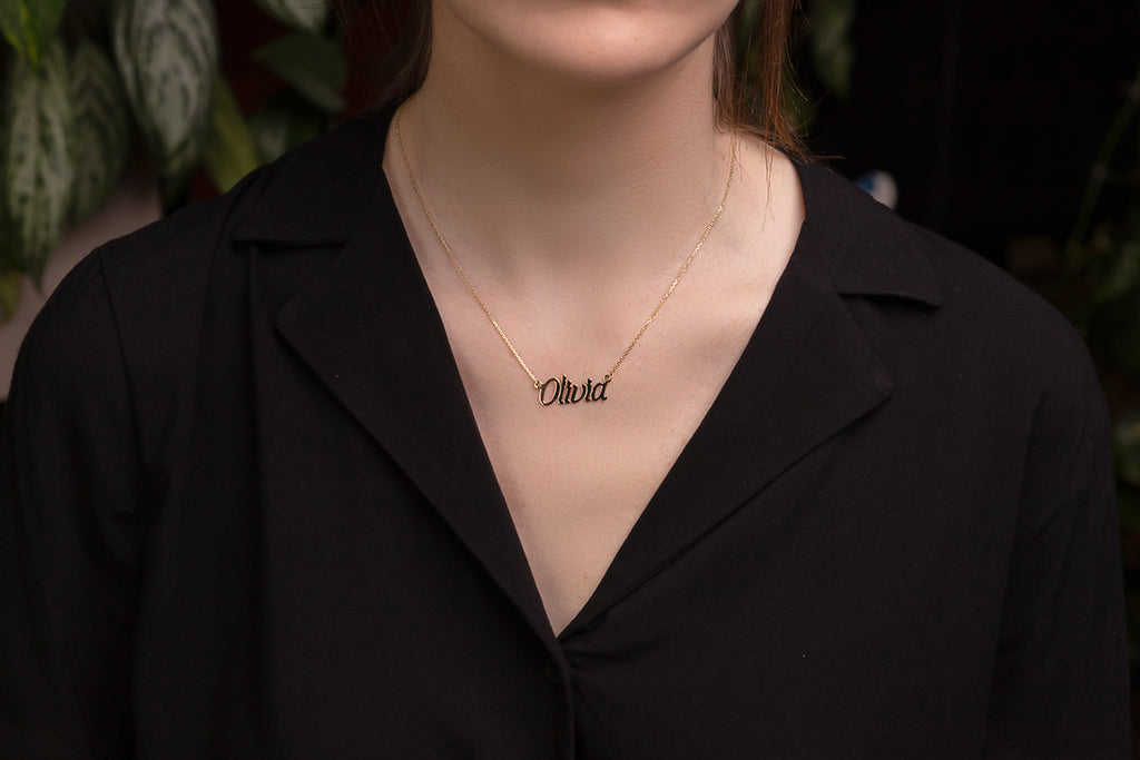Custom Gold Name Necklace